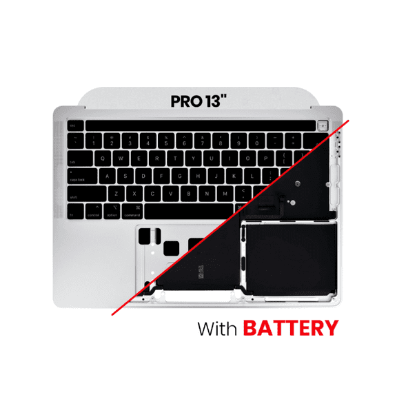 Replacement Top Case Assembly W/Battery And Keyboard Compatible MacBook Pro 13" (A2289 / Early 2020) (Silver)