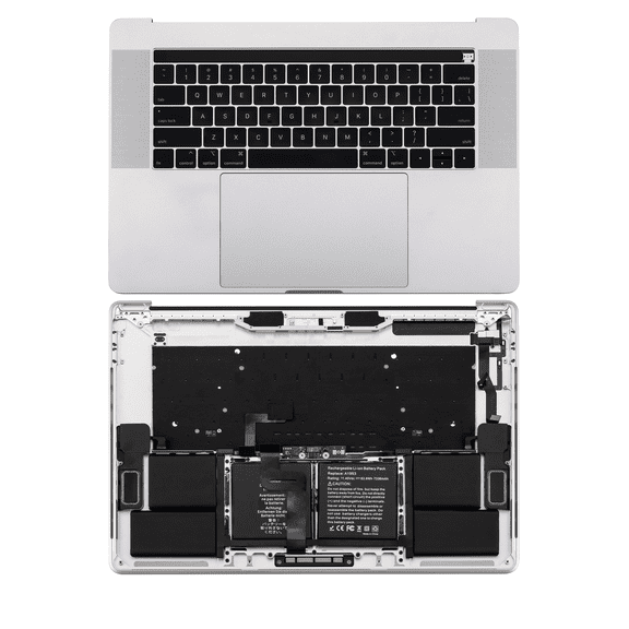 Replacement Top Case Assembly (With Battery And Keyboard) Compatible For MacBook Pro 15" Touch Bar (A1990 / Late 2018 / Early 2019) (Silver) (US English)