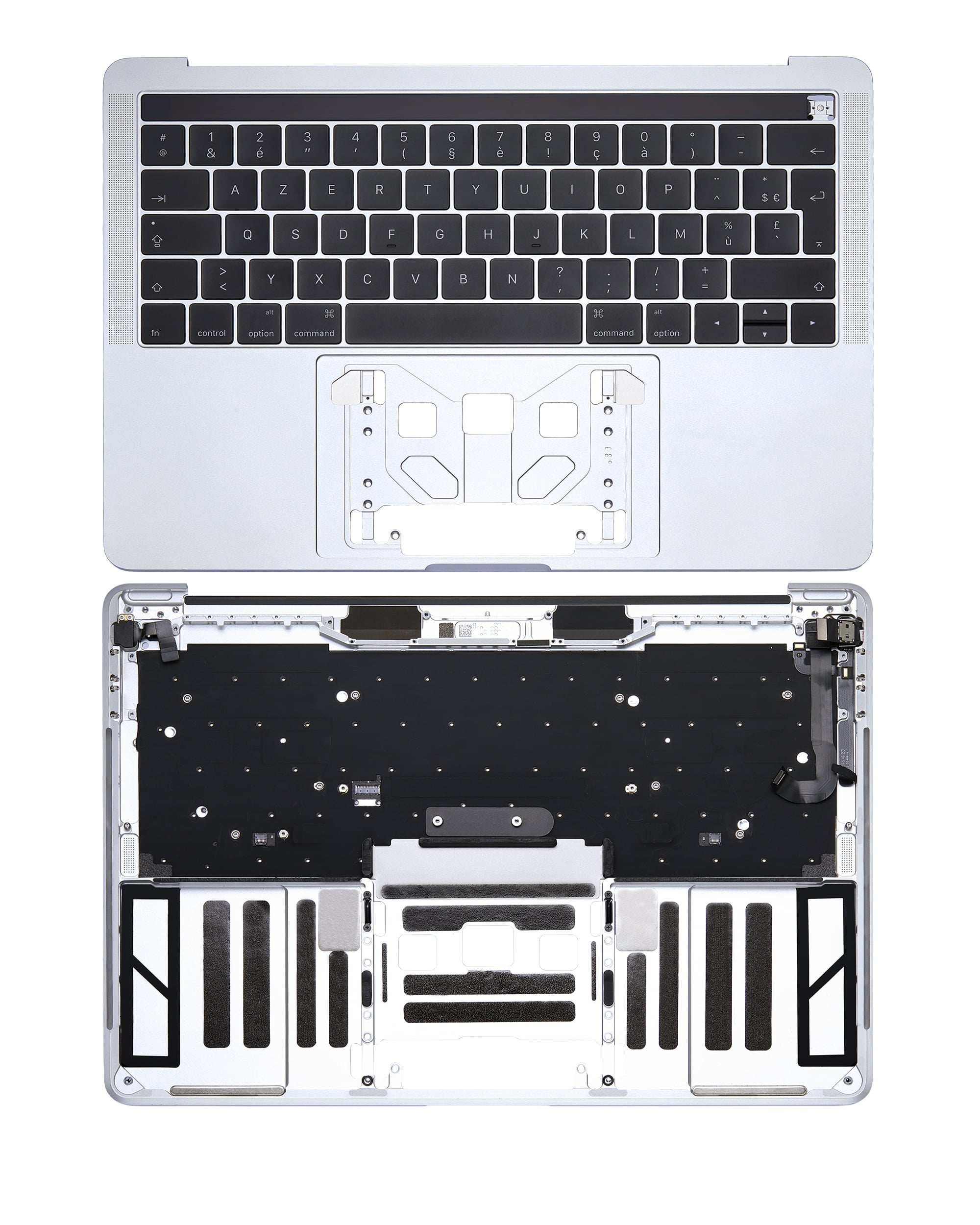 Topcase Avec Clavier AZERTY Français Et Touch Bar Pour MacBook Pro 13" A2159 (2019) Argent - Neuf