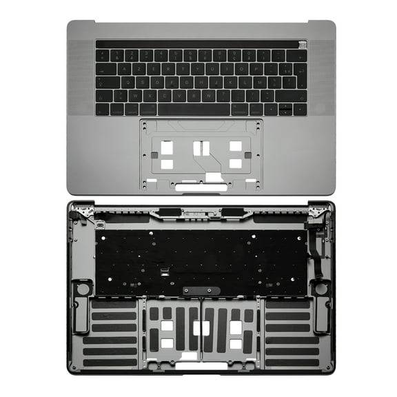 Replacement Top Case With Keyboard Compatible For MacBook Pro 15" W/ Touch Bar (A1707 / Late 2016 / Mid 2017) (French Keyboard) (Space Gray)