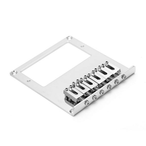 Replacement Top-loading Chrome 6 String Fixed Hardtail Guitar Bridge for Telecaster Guitar