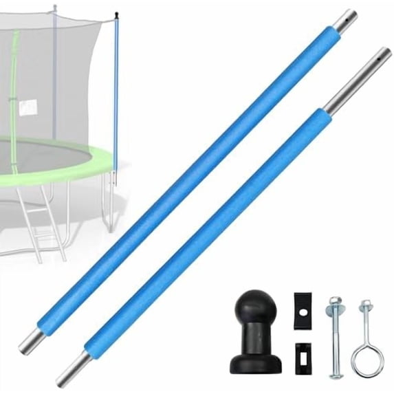Replacement Trampoline Enclosure Poles for 12/14/15/16FT, Trampoline‘ Bottom Frame Tube and Top Frame Tube with Foam, 2pcs Together, Part # 10,11,$$Sport & Recreation Other