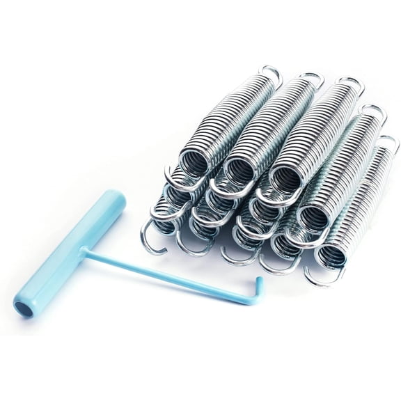 Replacement Trampoline Springs with Spring Tool | Heavy-Duty Galvanized Steel | Set of 12-48 | Sizes 3.5" to 8.5" | for Skywalker, JumpKing, UpperBounce, SportsPower and Others