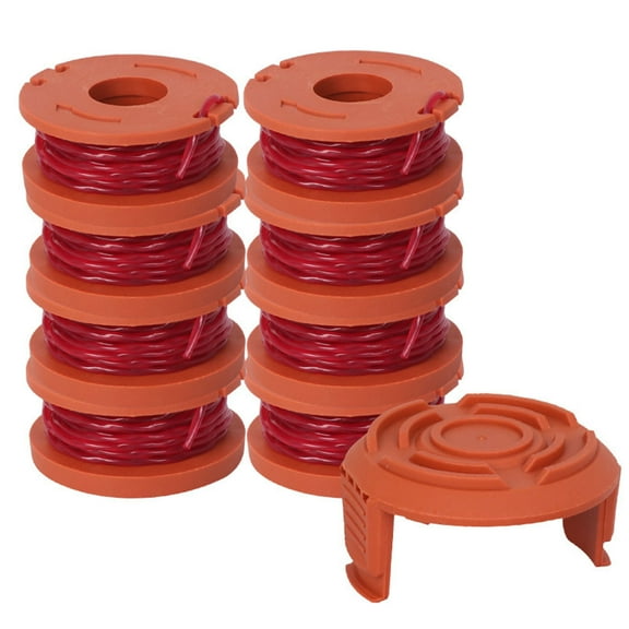 Replacement Trimmer Spools Compatible with Worx String Trimmer,150ft, 0.065in WA0010 Weed Eater Refils and WA6531 Spool Cap Cover Fit for Worx Weed Eater
