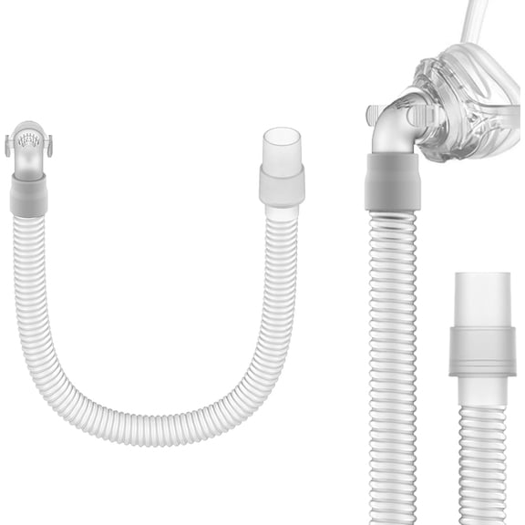 Replacement Tube Assembly for Wisp Nasal Mask, IBEET Short Tube for Wisp Connecting Hose, Replacement CPAP Accessories - Quick Release & 360-Degree Rotatable