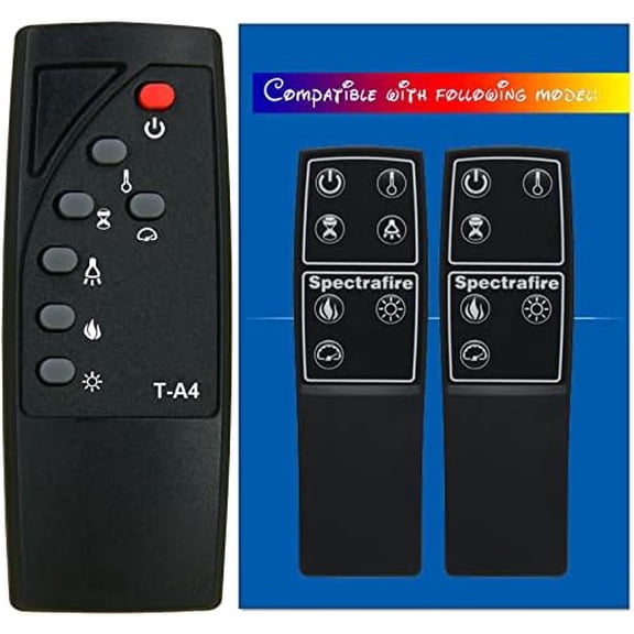 Replacement for Twin ClassicFlame Classic Flame Electric Fireplace Stove Heater Infrared Remote Control 18EF031GRP 18EF031SRP 23EF031GRP 23EF031SRP 25EF031GRP 26EF031GRP 26EF031SRP 328EF031GRP