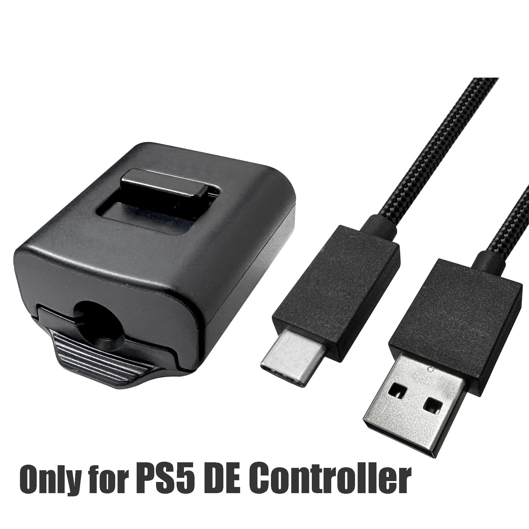 Replacement USB-C Cable & Locking Connector Kit for PS5 for DualSense Edge Controller, 9.2FT Braided Charging Camera Cord with Anti-Unplug Lock