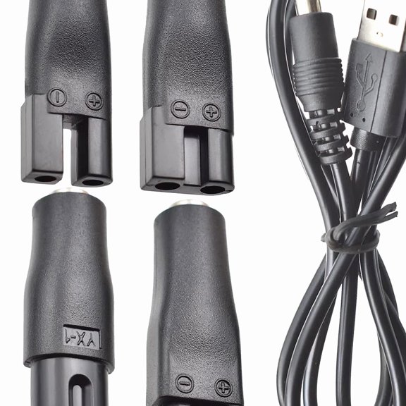 Replacement USB Charging Cable for Digital Kitchen Scales / Small Air Purifiers / Web Cameras - 5V, 8 Tips, 5ft - Cord Only