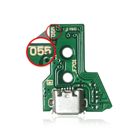 Replacement USB Charging Port Socket Board With 12 Pin Flex Cable JDS-050 / JDS-055 For Sony PS4 Dualshock Controller