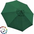 thumbnail image 1 of Replacement Umbrella Canopy for 6.5-11.5ft Patio Umbrellas, Waterproof Polyester Cloth for 6-Rib Market Umbrella, Outdoor Garden and Deck Shade Maintenance, 1 of 3