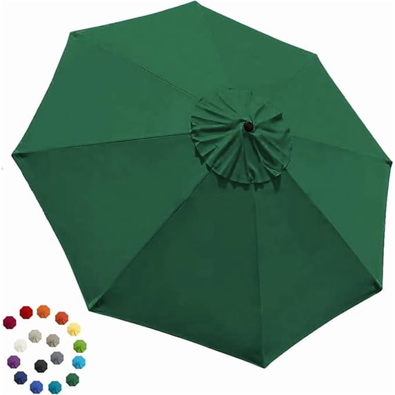 Replacement Umbrella Canopy for 6.5-11.5ft Patio Umbrellas, Waterproof Polyester Cloth for 6-Rib Market Umbrella, Outdoor Garden and Deck Shade Maintenance
