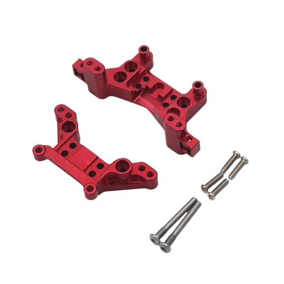 Replacement Upgrade Shock Mounts, Durable 1/16 Scale RC Car Shock Bracket, RC Car Front and Rear Shock Mount for 16210 16208 Parts red