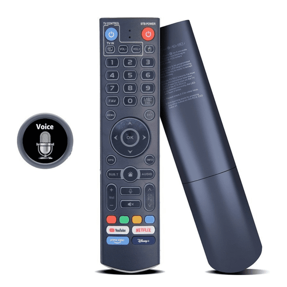 Replacement V3 Pro Voice Remote Control , Compatible with vSeeBox V5 Pro / V3 Plus / V3 / V2 / V1 Pro / V1 Max / Elite / Max, No Backlight Function, Universal TV Remote for vSeeBox Streaming Devices