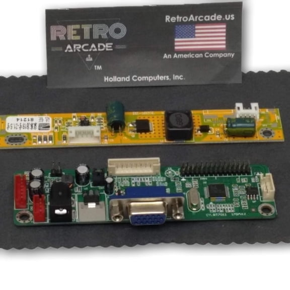 Replacement VGA and 12V Power Connection Board and High Voltage Board for RetroArcade.us 19 & 17 Inc