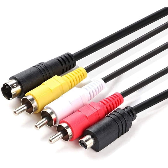 Replacement VMC-15FS VMC-30FS 10Pin Audio Video Cable AV TV-Out Cord Compatible with Handycam Camcorder DCR-SR80 DCR-SR80e