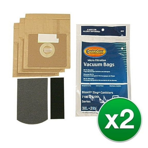 Replacement Vacuum Bag for Bissell 2138425 / 842 (2-Pack)