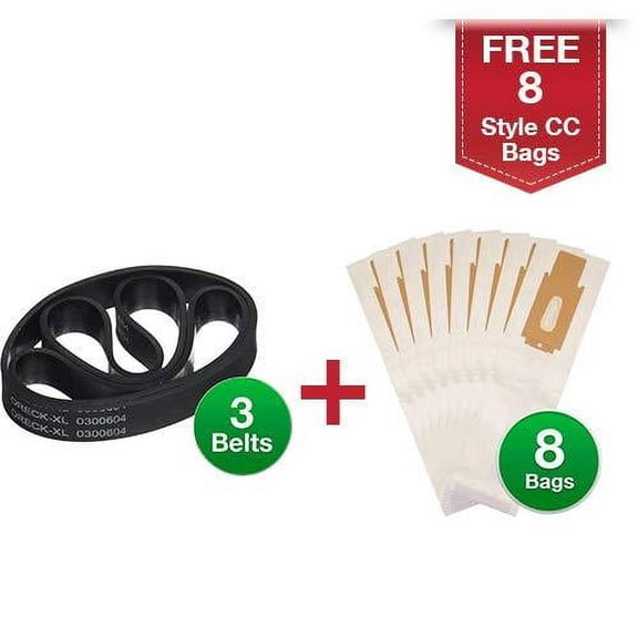 Replacement Vacuum Bag for Compatible with Oreck CCPK8 / 713 with Belt