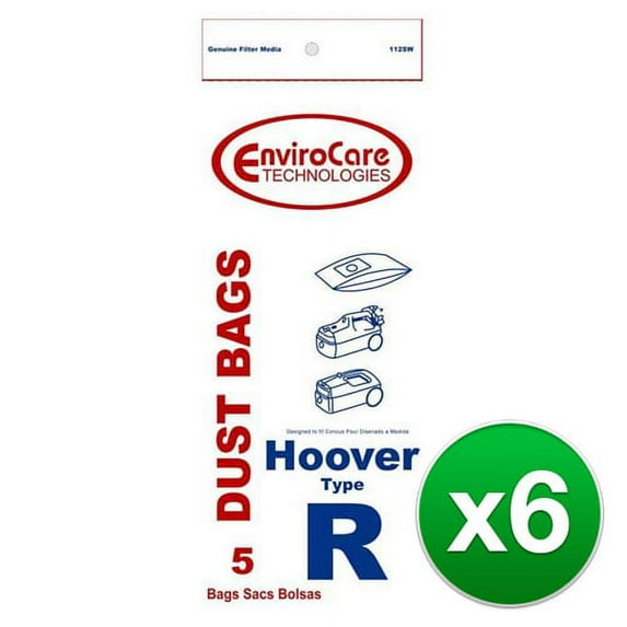 Replacement Vacuum Bag for Envirocare 4010063R 112SW 6-Pack