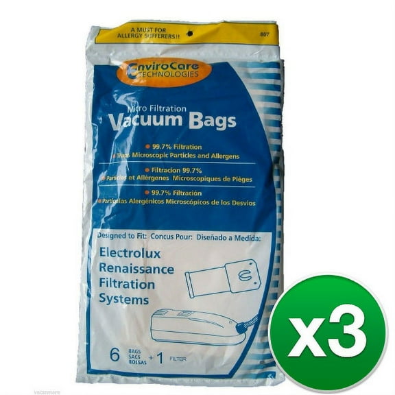 Replacement Vacuum Bag for Envirocare 48806  807 3-Pack Replacement Vacuum Bag