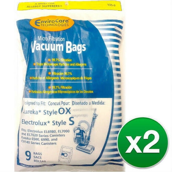 Replacement Vacuum Bag for Envirocare EL200B 135 2-Pack Replacement Vacuum