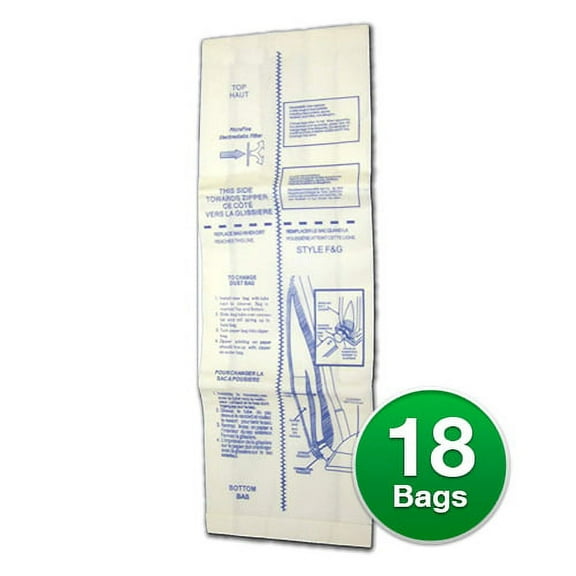 Replacement Vacuum Bag for Eureka 57695BA-6 / Style F&G Bag Models (2 Pack)