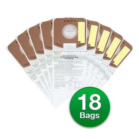 Replacement Vacuum Bag for Eureka Mini Upright SC785A  / Style SL (6 Pack)