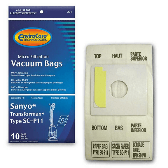 Sanyo SC-P11 Transformax Bags- Generic - 10 pack