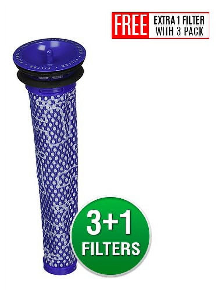 Rebirthcare Filtres De Rechange Pour Aspirateur Dyson V6 V7 V8 Absolute, 2  Post-filtres Et 2 Pr-filtres