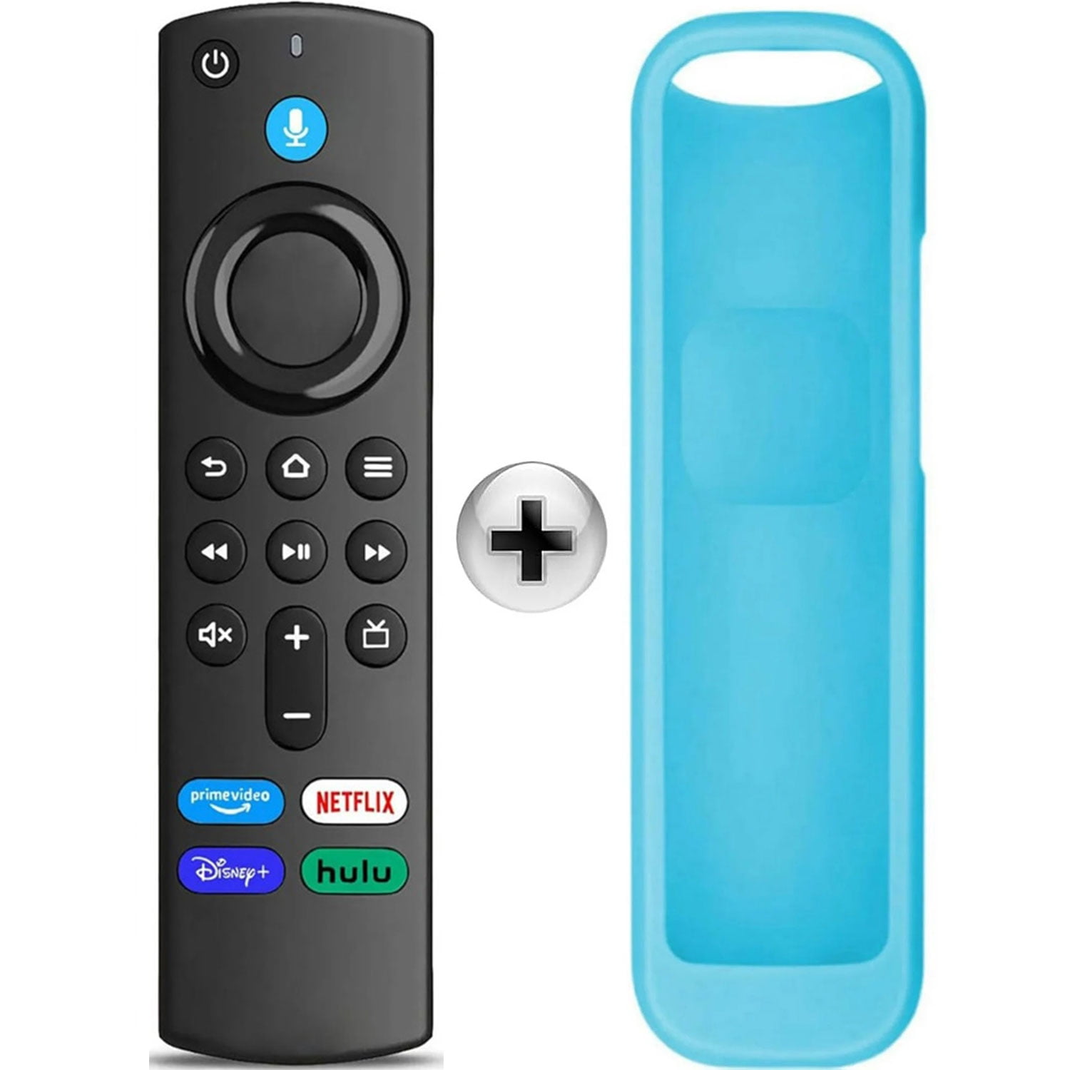 UORLEN L5B83G Replacement Voice Remote Control for AMAZON Fire Stick (2nd Gen, 3rd Gen, Lite, 4K), for TV Fire Stick Lite/TV Fire Stick/TV Fire Cube. with silicone case