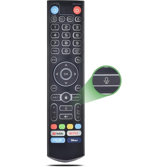Replacement Voice Remote for vSeeBox V3 Pro,Control Compatible with V5 Pro / Plus/V3/ V2 /V1 Max/Elite/Max(for Remote)