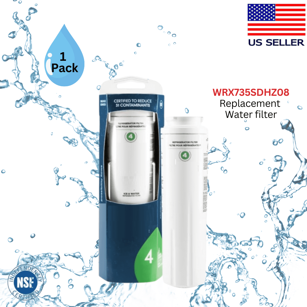 Replacement WRX735SDHZ08 Refrigerator Water Filter, Pack of