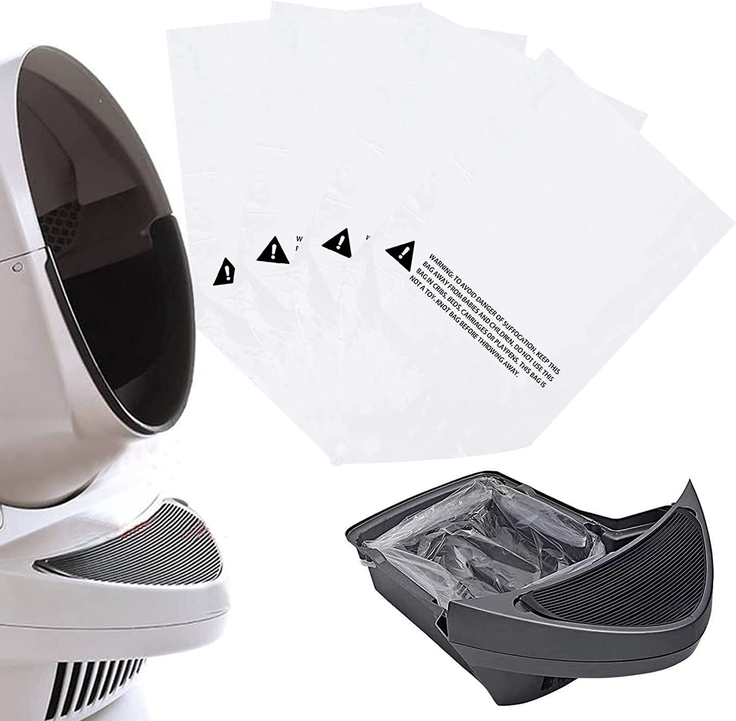 Litter Robot Compatible Pet Waste Drawer Liners, Trash Cat Poop Bags