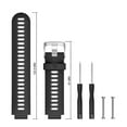thumbnail image 1 of Replacement Watch Band Strap For Forerunner 735XT 230 235 620 630 | Soft Silicone Two-Tone Design | Breathable Lightweight Adjustable | Fits 5.11-8.46" Wrist | 22mm Width | Includes Connectors &, 1 of 2