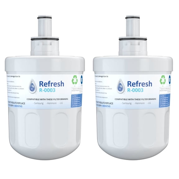 Replacement Water Filter For Samsung DA29-00003G -by Refresh (2 Pack)