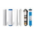 thumbnail image 1 of Replacement Water Filter Set for 6 Stage Alkaline Reverse Osmosis Filtration Systems: 75 GPD RO Membrane + Alkaline Filter, 1 of 2