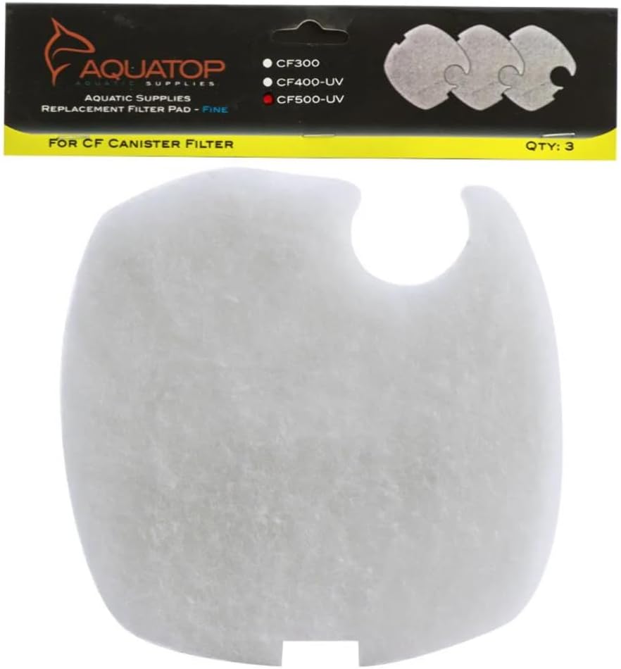 Replacement White Filter Pads, 3 Pack Fits ’s CF500UV & CF500UVMKII Canister Filters
