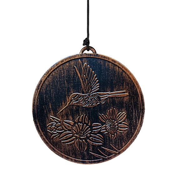 Replacement Wind Catcher, Circular Vintage Hummingbird Decor, 1MM Thick Metal Wind Chime Replacement Parts for Wind Chimes, Hanging Decoration Ornament for Garden, Patio, Tree