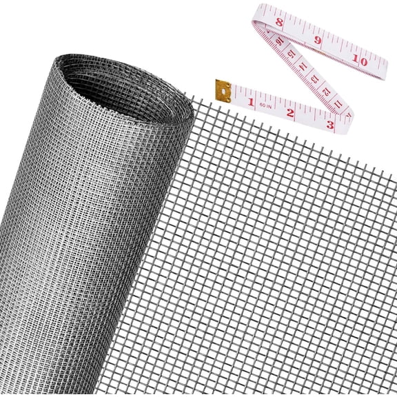 Replacement Window Screens, 48X118 Inch Durable Screen Mesh for Patio Porch Door Windows, DIY Adjustable Fiberglass Repair Kit Sliding Net Roll Pet, Grey by Ouskr