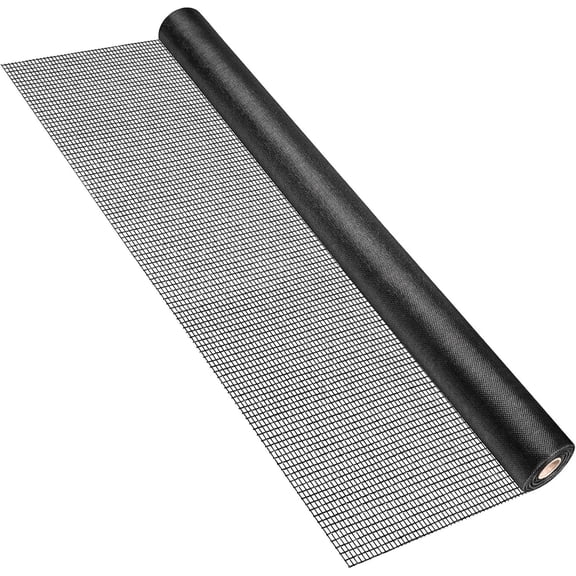 Replacement Window Screens Roll, 48 inch x 100 feet Durable Window Screen Mesh for Patio Porch Door Windows, DIY Adjustable Fiberglass Window Screen Repair Kit Sliding Net Pet, Black