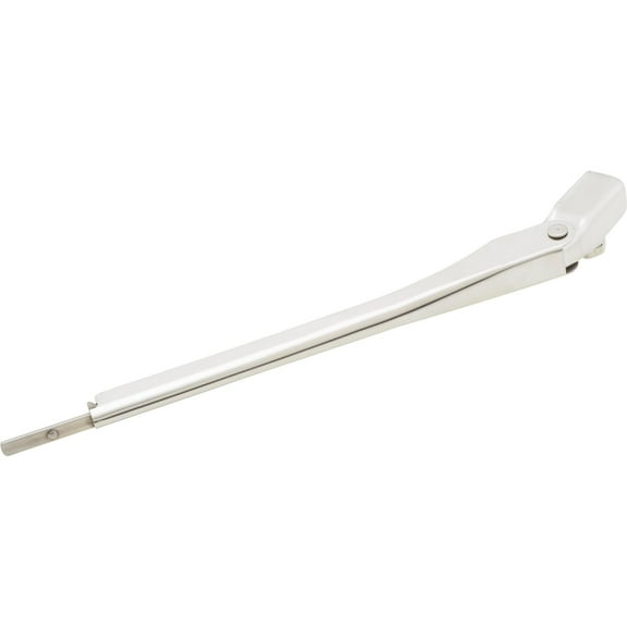 Speedway Motors Adjustable Replacement Windshield Wiper Arm, Polished Stainless Steel Push-On Design Fits 12V Electric Wiper Motors, Extends 7.5 to 11.75 Inches, Universal Fit