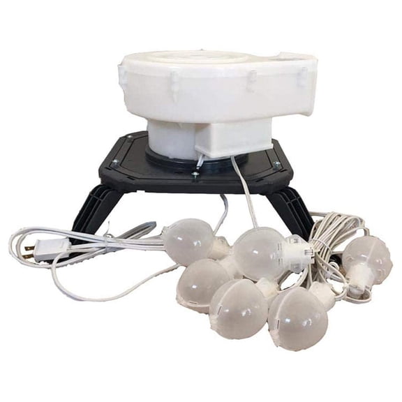 Replacement YEF-80 Fan with Base and Lights for Airblown Inflatables White