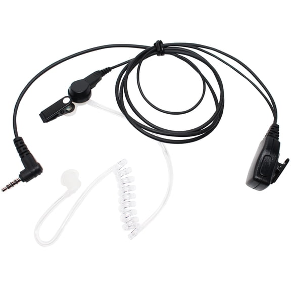 Replacement Yaesu / Vertex VXF-10 FBI Earpiece with Push to Talk (PTT) Microphone - Acoustic Earphone For Yaesu / Vertex VXF-10 Radio - Headset for Security and Surveillance