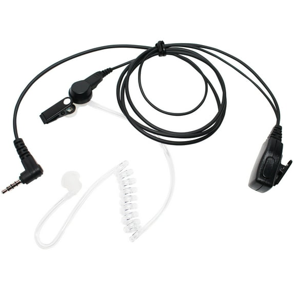 Replacement Yaesu / Vertex VXF-146 FBI Earpiece with Push to Talk (PTT) Microphone - Acoustic Earphone For Yaesu / Vertex VXF-146 Radio - Headset for Security and Surveillance
