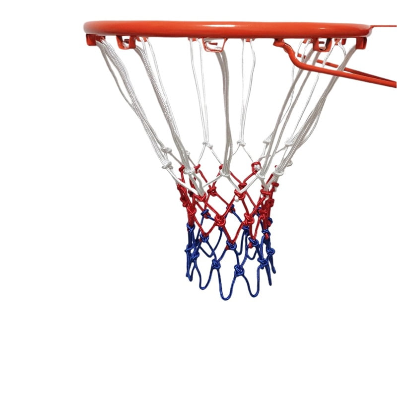 Replacement basketball net, thickened and durable, suitable for standard indoor and outdoor basketball hoops, all-weather whiplash protection - 12 rings