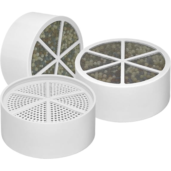 Replacement filter for bathtub water filters, compatible with bathtub water filters, multi-stage shower filtration for hard water, reduces chlorides. (Pack of 3)