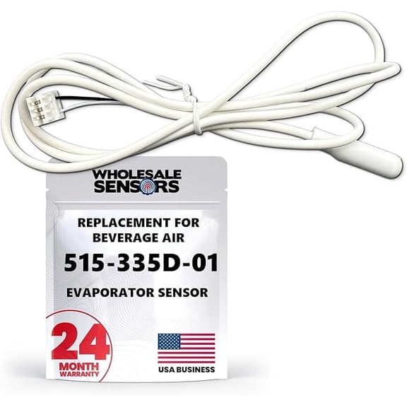 Replacement for Beverage Air 515-335D-01 Air Sensor, 24 Month Warranty