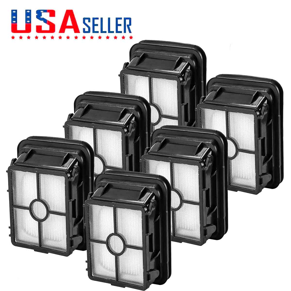 Black and White Reusable Vacuum Filters for Bissell CrossWave Pet Pro, 6 Pack