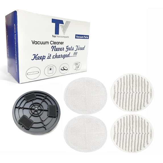 Replacement for Bissell Left Rotating Disc fits for Spinwave Hard Floor Spin Mop with 2 Soft, 2 Scrubby Pads Compare to Parts 1611579