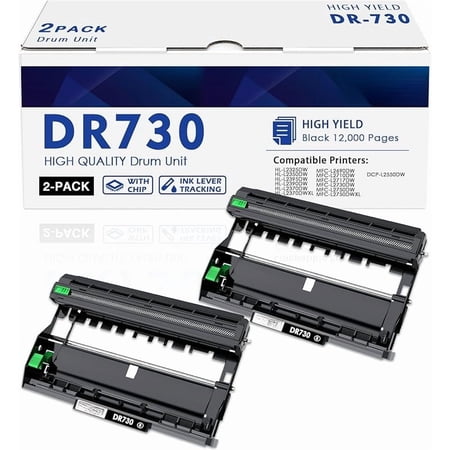 Replacement for Brother DR730 DR-730 High Yield Drum Unit Compatible with Brother HL-L2325DW HL-L2350DW MFC-L2710DW MFC-L2717DW DCP-L2550DW Printer