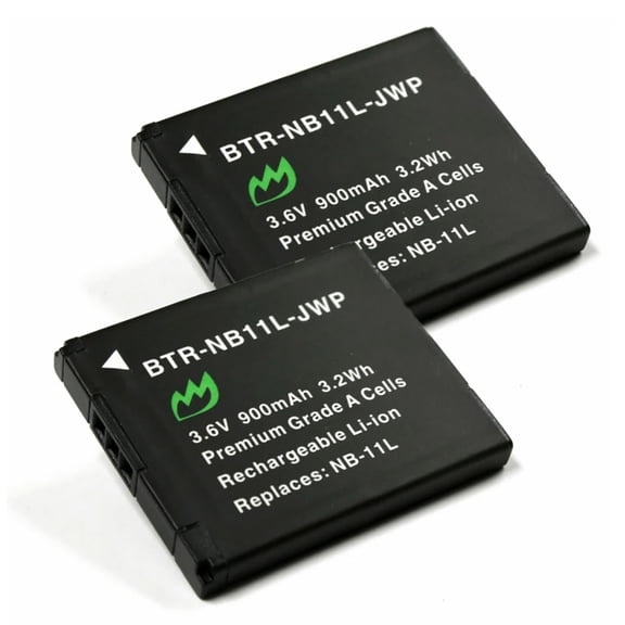 Replacement for Canon ELPH 350 HS Battery (2-Pack, 900mAh)